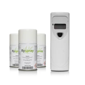 Flyspray dispenser set (inclusief 3 navullingen en batterijen)